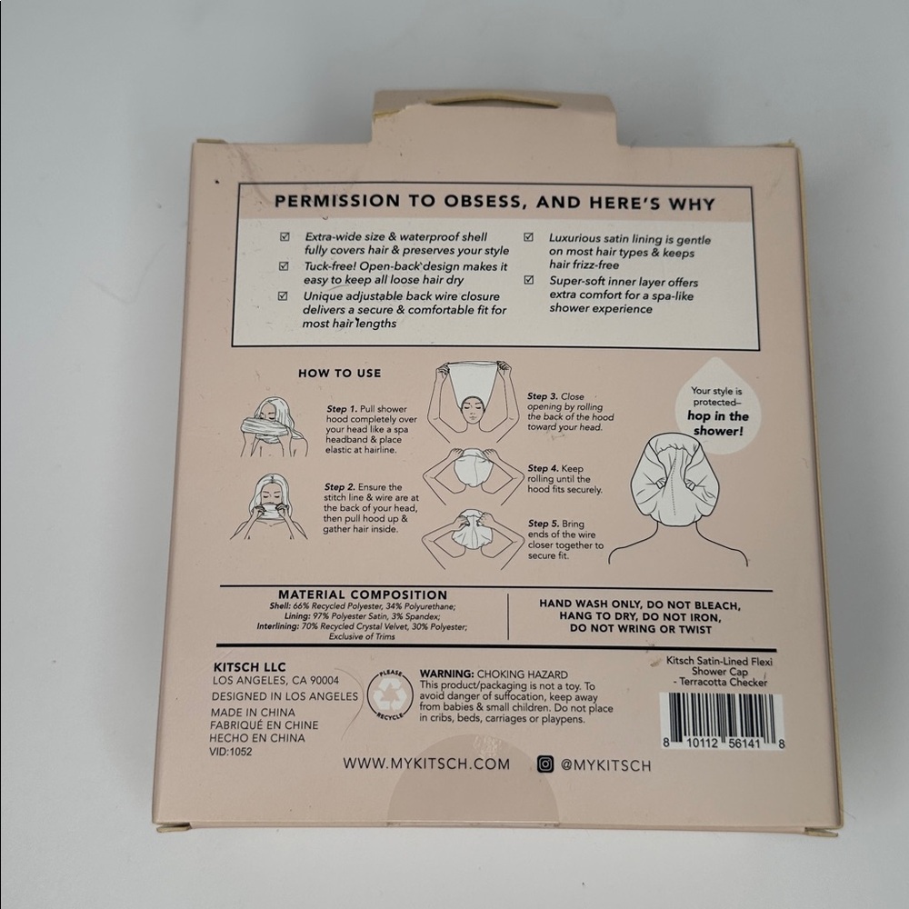 Kitsch flexi shower cap - Picture 2 of 3